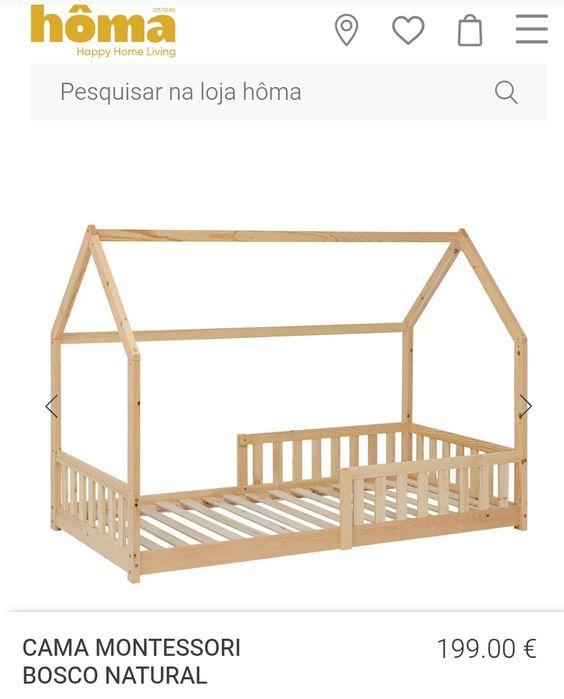 Cama Montessori nova + colchão