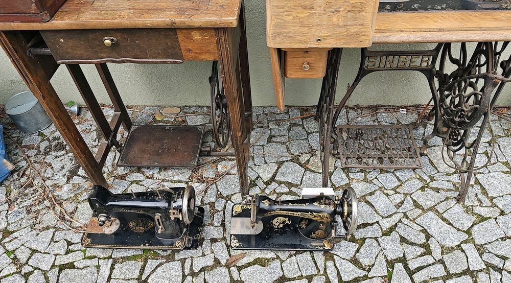 Stare maszyny do szycia Singer i inne