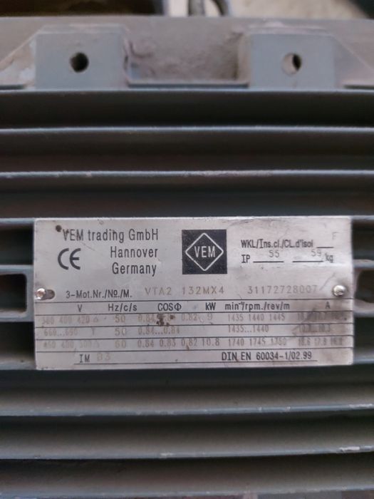 Silnik 9kw Vem Germany