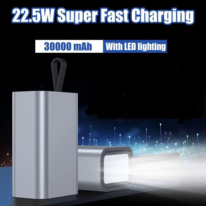Powerbank 30000 mah + LED
