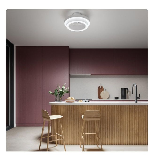 Candeeiro ventoinha led