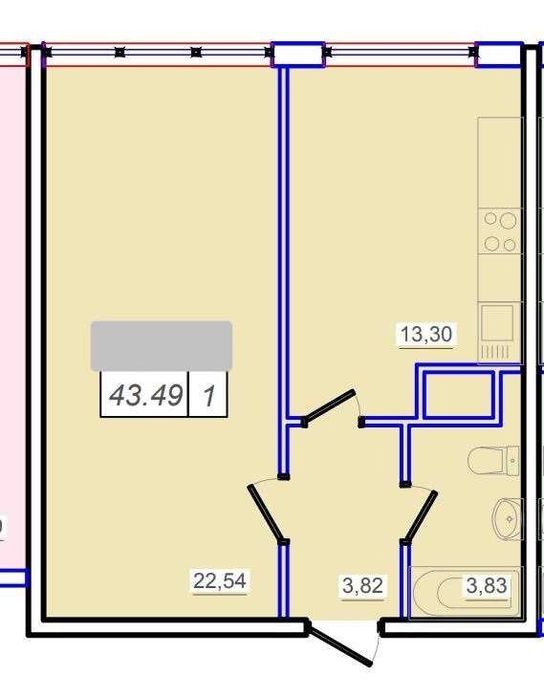 Евродвушка с ремонтом, мебелью и техникой в ЖК 53 жемчужина. Вид моря