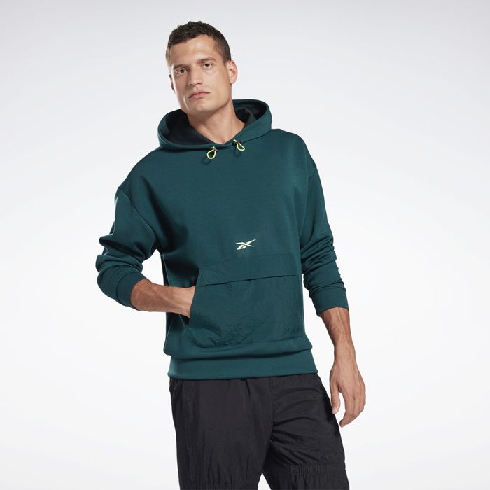 REEBOK (L) Green Hoodie мужское худи зеленое оригинал кофта спортивная