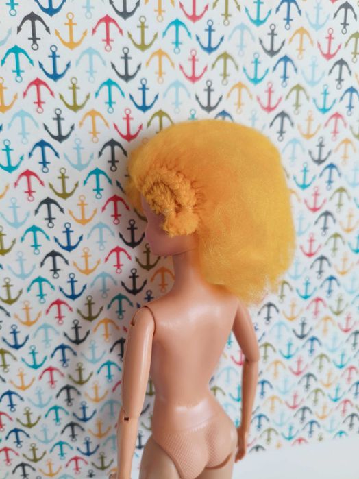 Lalka Barbie OOAK po reroocie żółte włosy