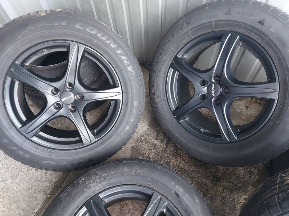 R18 диски Ronal 5×114,3  чорні стан нових 4диски. R18