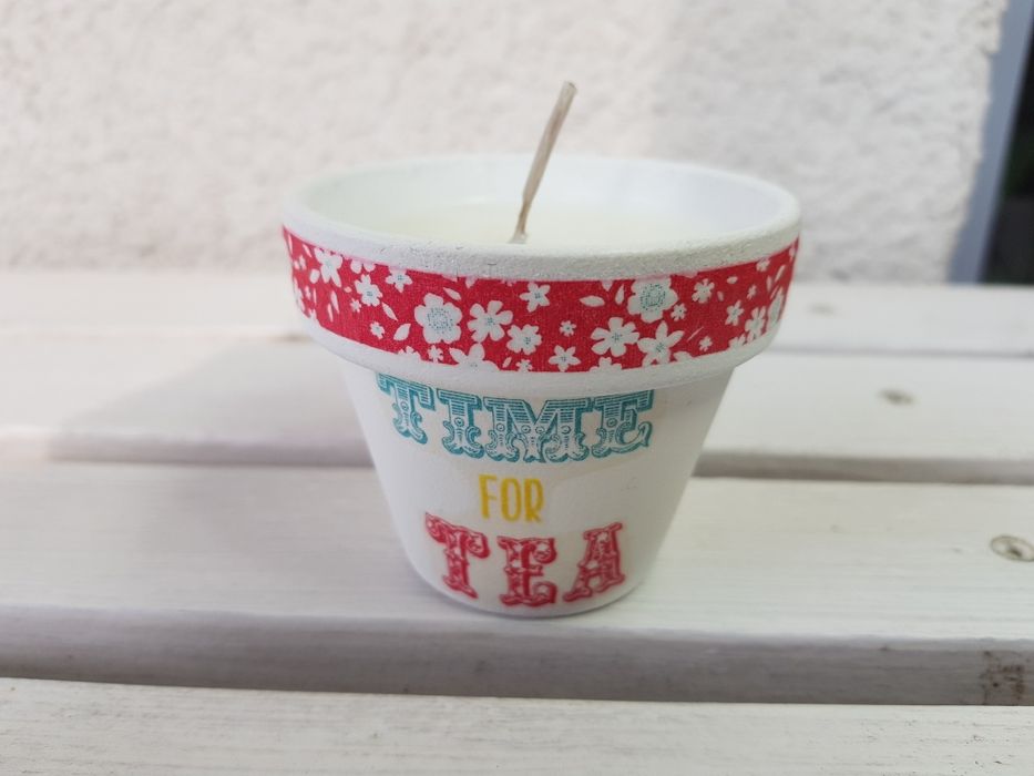 Ręcznie robione świece doniczki wosk pszczeli i sojowy.