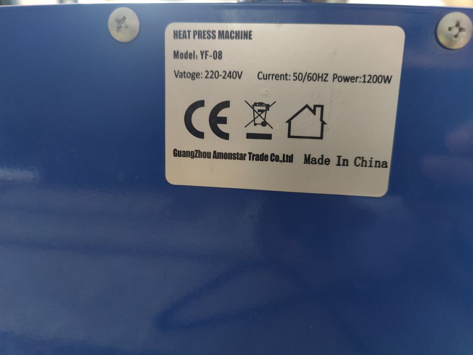 Багатофункціональний термопрес  з плитою 38х38 см Прес для футболок