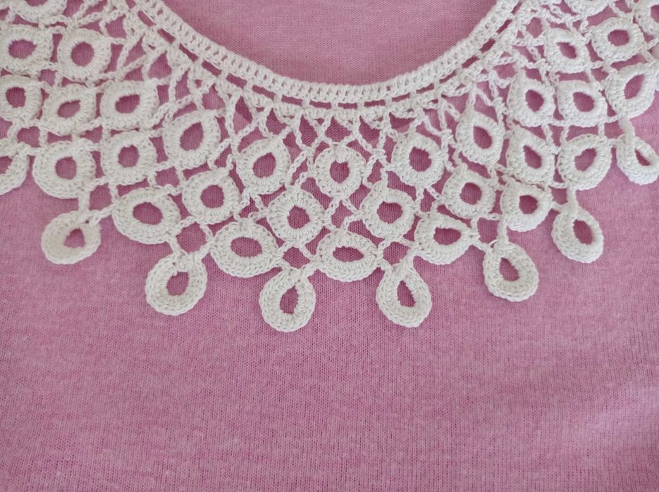 Kołnierzyk na szydełku