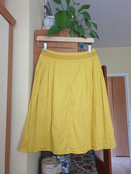 Słoneczna żółta spódnica vintage S/M