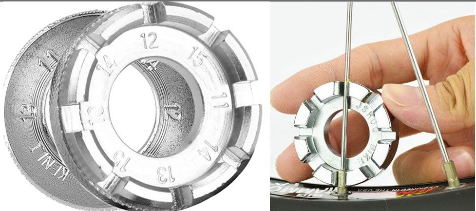 Chave para raios bicicleta, mota, ferramenta de ajuste.