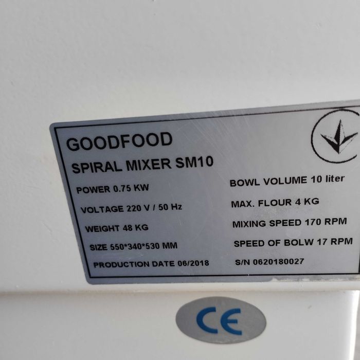 Тестомес, тістоміс Good Food SM-10