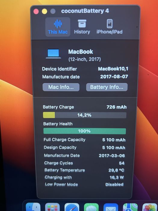 MacBook 12” COMO NOVO | Bateria 100% | 54 Ciclos