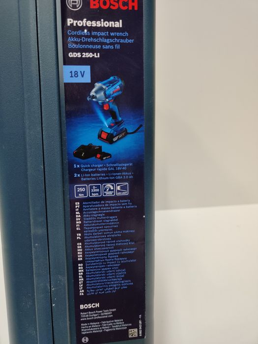 ОРИГИН ПРОФ гайковерт з Німеччини Bosch Professional GDS 250/18В/3А