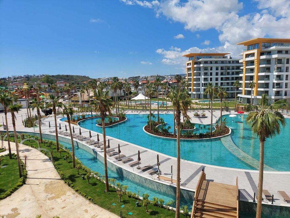 Аренда квартиры 1+1 в новом жилом комплeксe в Тюрклepе, Алaния I 47