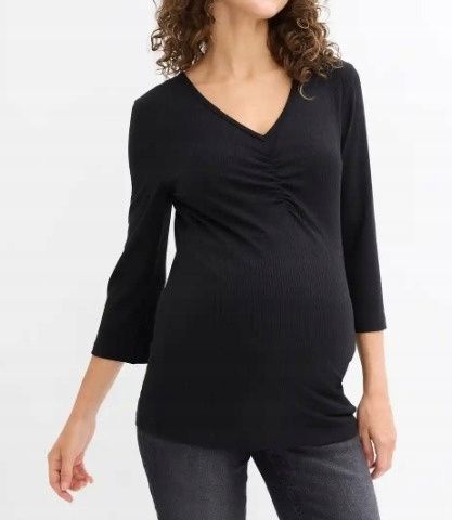 B.P.C bluzka ciążowa czarna prążkowana r.32/34