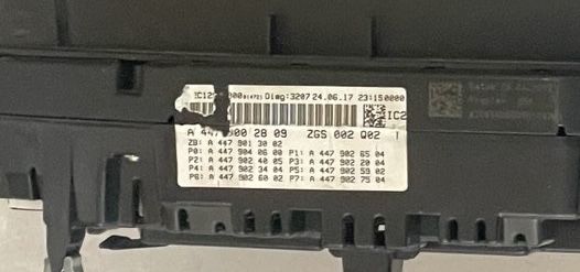 Mercedes w447 панель приборов Distronic Plus А4479002809