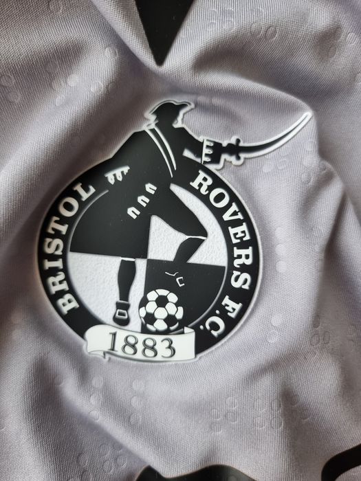 Koszulka piłkarska Bristol Rovers Macron Premier League Championship Anglia Wielka Brytania szara