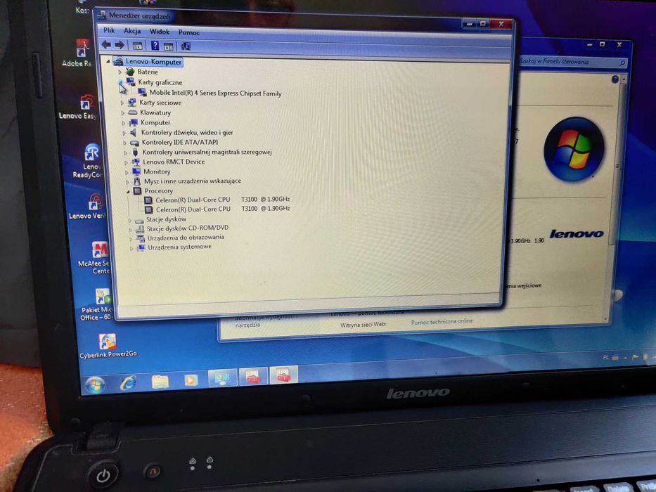 Laptop Lenovo G550 Z zasilaczem