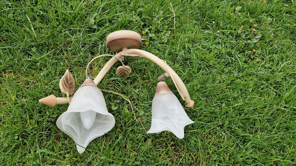 Lampa sufitowa, brązowa