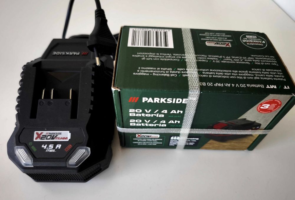 Pack Bateria 4.0Ah + Carregador rápido 4.5Ah Parkside