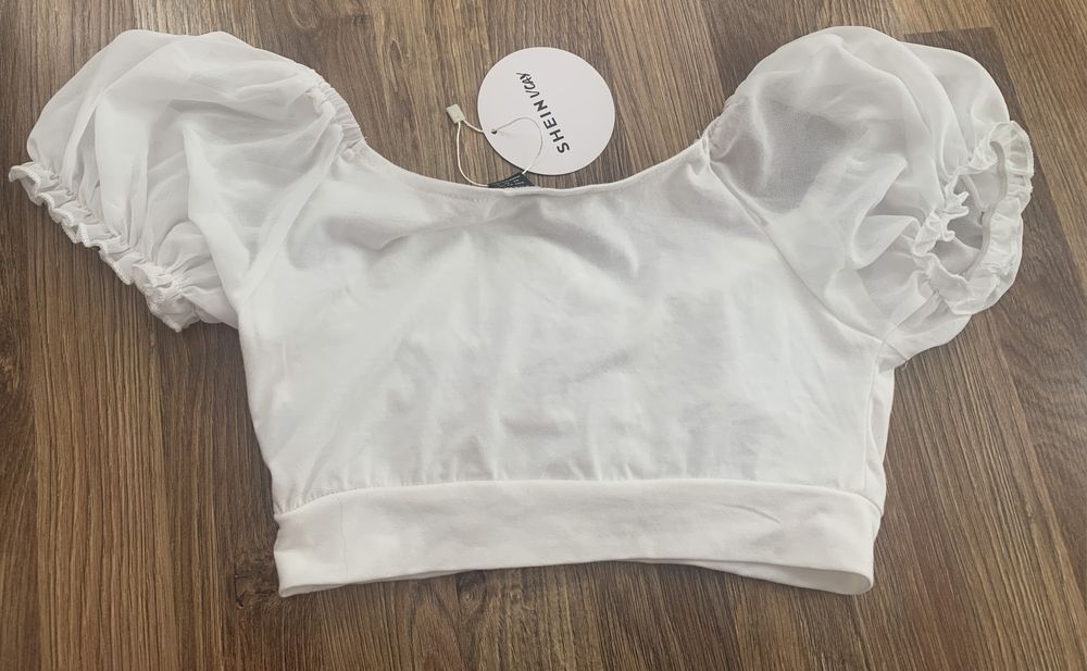 Crop top biały Xs
