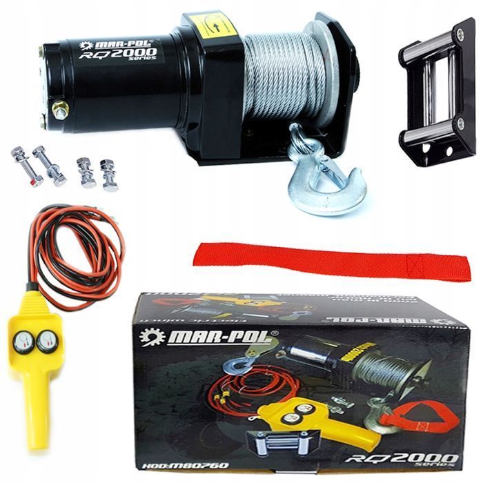 Wyciągarka Wciągarka Akumulatorowa Do Quada 12V 2000Lbs Rq2000