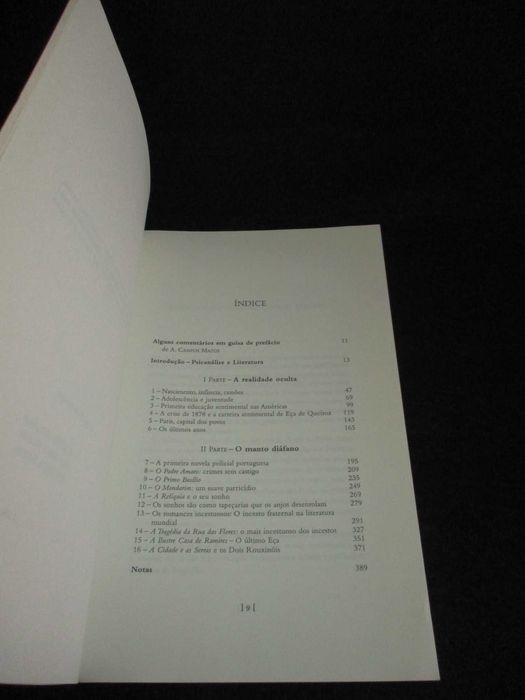 Livro Sob o manto diáfano do Realismo Psicanálise de Eça de Queiroz