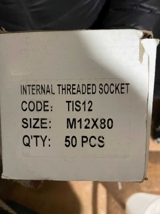 Tuleja gwintowana M12 do ściany – kotwa chemiczna TIS 12 M12X80