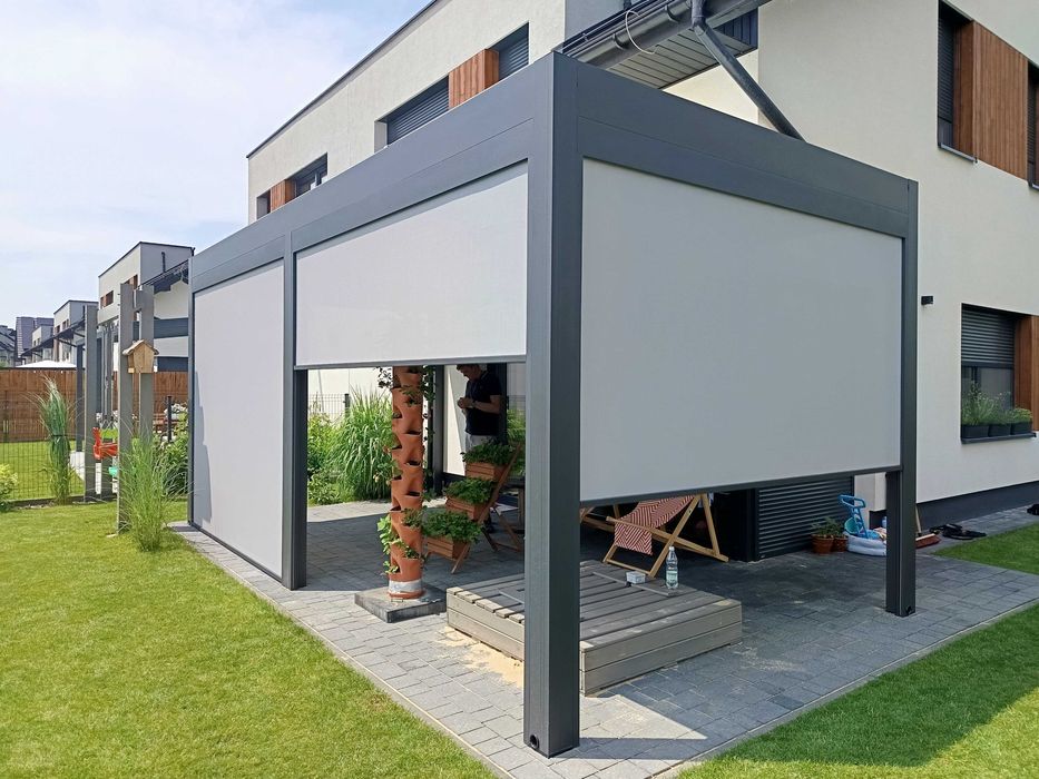 Pergola aluminiowa automatyczna z oświetleniem LED wymiar 3x3 16900 zł