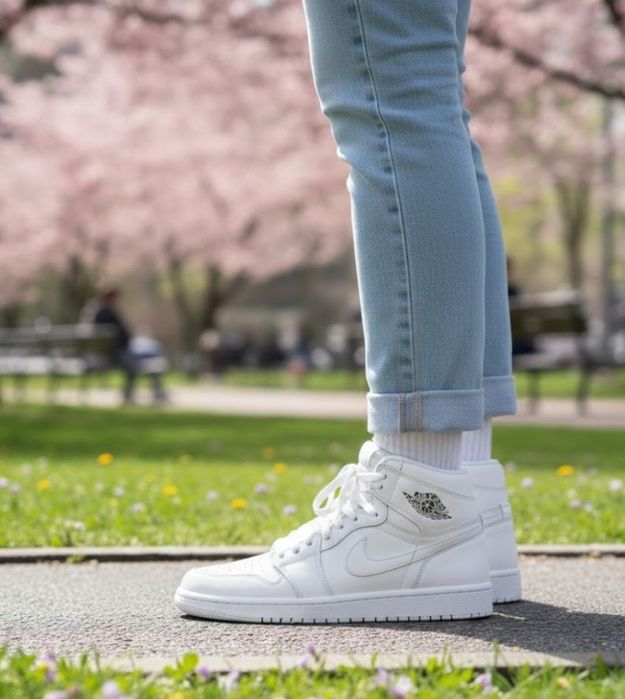 Жіночі осінні  кросівки Nike air Jordan/натуральна шкіра/хайтопи найк