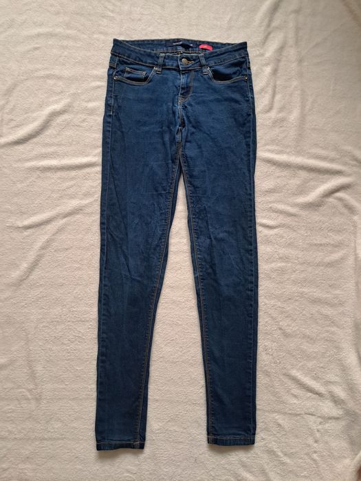 Jeansy Reserved 36 Niebieskie Granatowe Slim