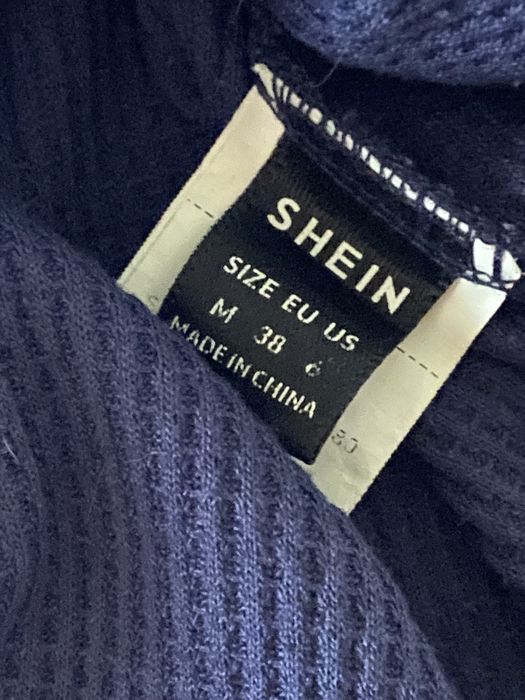 Синя піжама Shein M комплект кофта-штани для дому