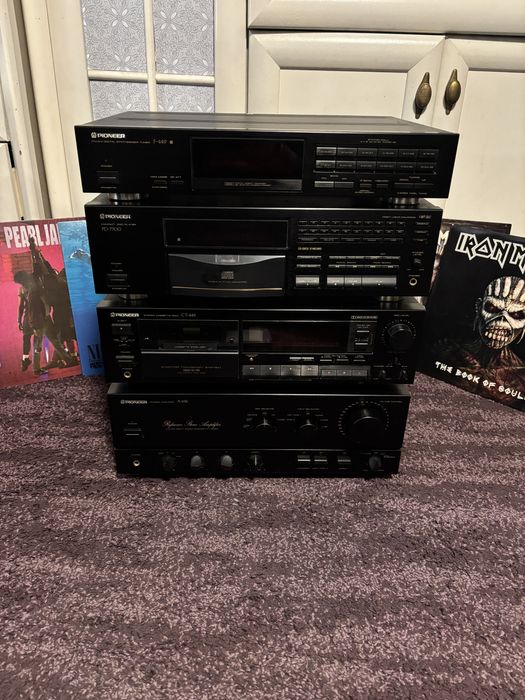 Pioneer A-656 wzmacniacz, CT-445 Deck, PD-7700 CD, F-449 Tuner