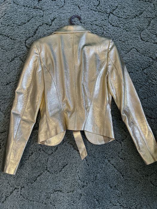 Жакет шкіряний золотий