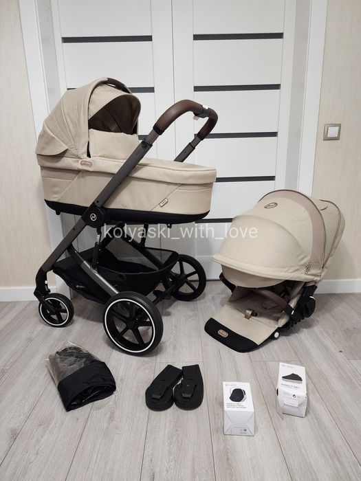 Cybex Balios S Lux Almond beige 2 в 1 Сайбекс Баліос бежевий