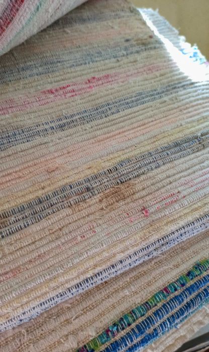 Mantas de tiras de tear manual