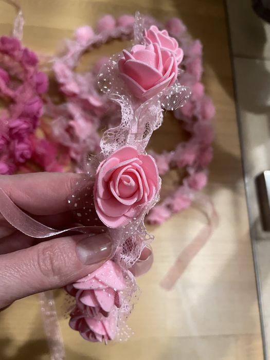 Wianek 1 szt jasnorozowy REZERWACJA