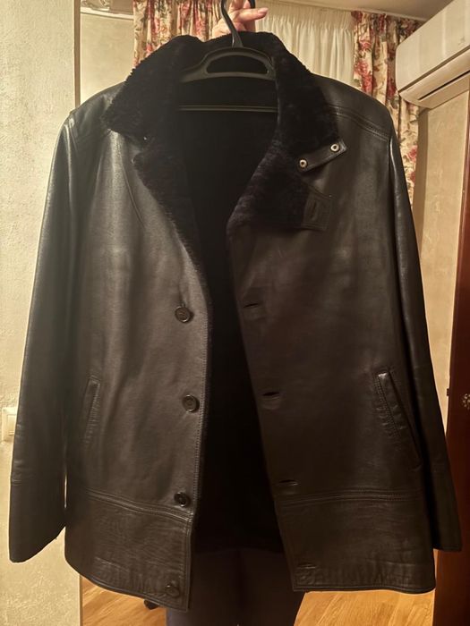 Шкіряна дублянка чоловіча