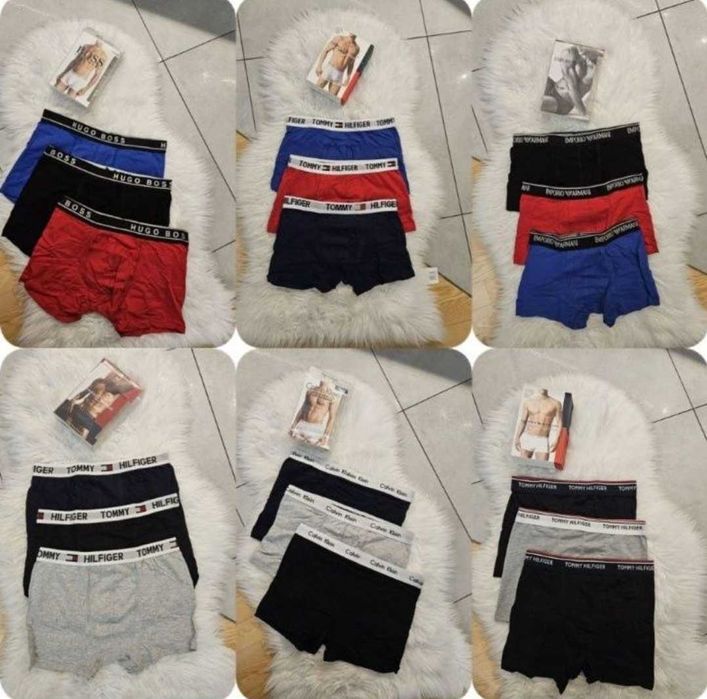 Nowe Bokserki Męskie 3pak Tommy Calvin Hugo Armani TANIO