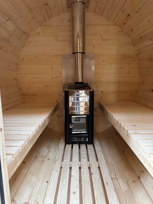 Sauna beczka komplet z jacuzzi balia masaż producent transport GRATIS