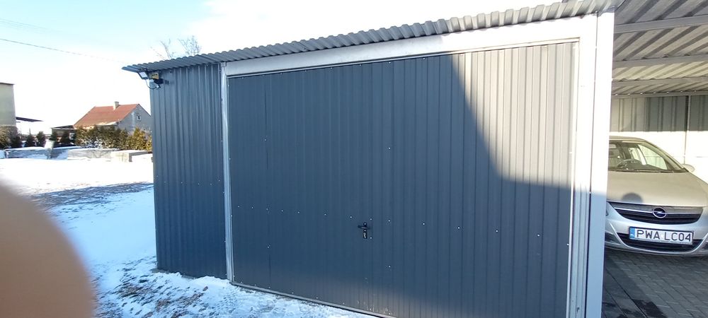 Garaż blaszany 4x6 grafit używany