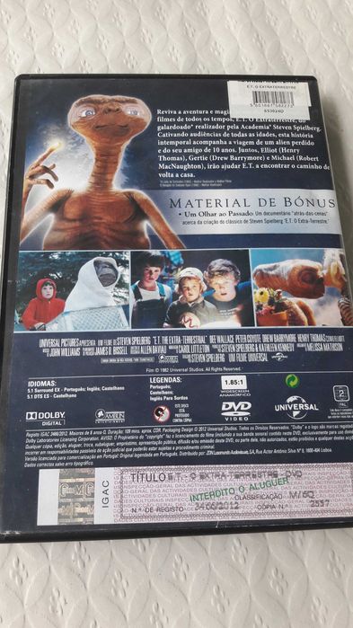 Dvd filme ET o extra terrestre