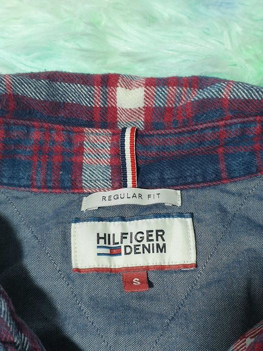 Koszula na guziki w kratkę elegancka Tommy Hilfiger