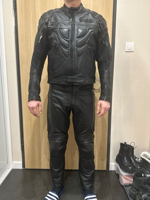 Kombinezon motocyklowy dwuczęściowy skórzany 52/54