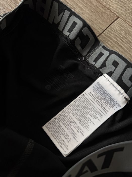 Sportowe Termiczne Męskie Legginsy Nike Pro Combat Spodnie Swoosh