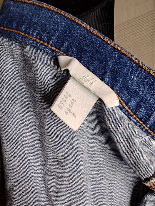 Modna Dżinsowa Spódnica A-linia H&M | Guziki Przód | Denim / Vintage S