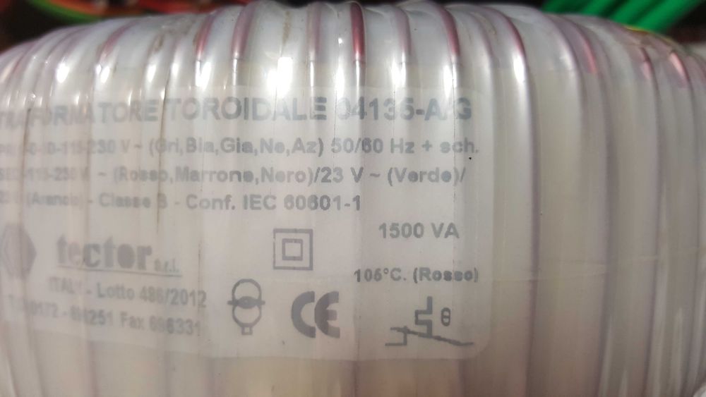Transformator Toroidalny 1500 Watt - Bardzo duży.