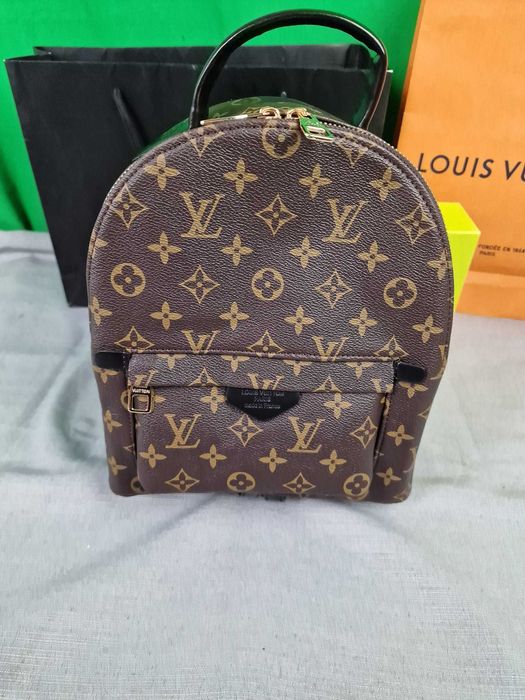 Plecak damski skórzany Louis Vuitton brązowy większy LV nowość