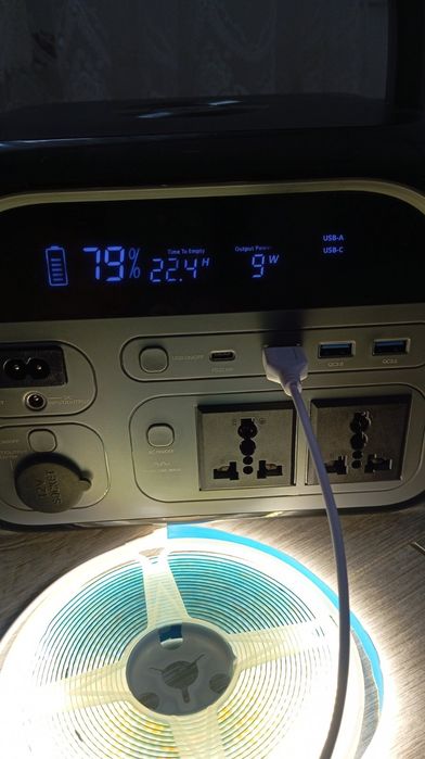 Светодиодна LED лента СОВ 5 метрів біла 5 v USB з сенсорним вимикаче