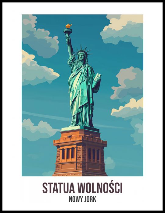 Plakat 60x80cm Statua Wolności